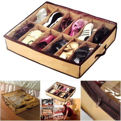 Twelve Grid Transparent Storage Shoe Box