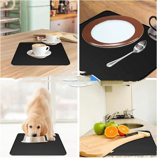 Small Ice Maker Bottom Silicone Absorbent Placemat